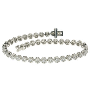 3.25ct Diamond Flower Women Bracelet