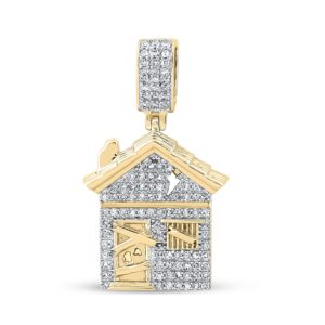 1/2ct Diamond Trap House Iced Out Pendant