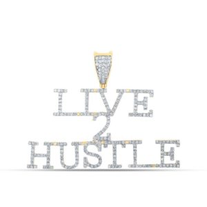 1ct Diamond Live 2 Hustle Iced Out Pendant