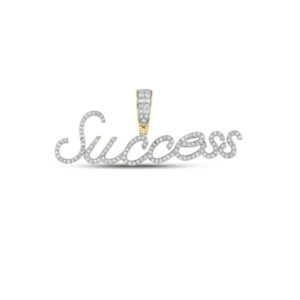 1/2ct  Round Diamond Yellow Gold Men's Success Pendant