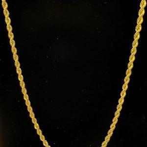 10k YG Rope Chain with Jesus Charm